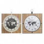 Horloge Murale DKD Home Decor Noir MDF Blanc Fer Mappemonde (60 x 4,5 x 60 cm) 139,99 €