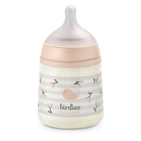 Biberon Suavinex Birdies 150 ml avec Tétine SX Pro S - Rose