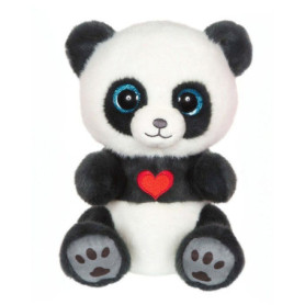 Peluche Panda Smoky Gipsy Toys - Gris Ardoise 23 cm avec Coeur