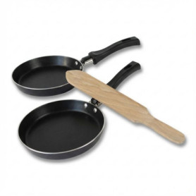 Set de 2 mini crêpières ELO avec spatule en bois - Ø 14 cm