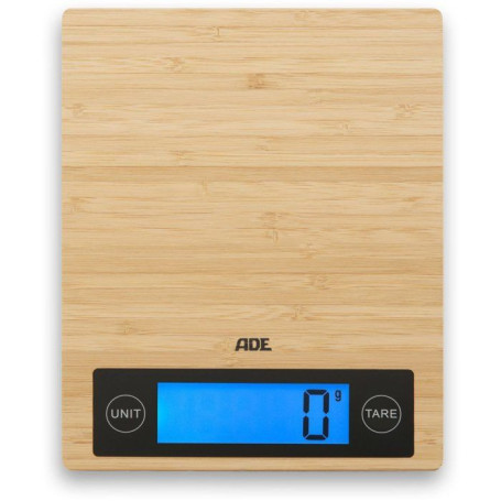 Balance de Cuisine Digitale ADE RAMONA en Bambou avec Affichage LCD