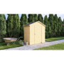 Abri de jardin en bois naturel - 1,86 m² avec toit étanche
