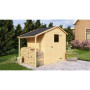 Abri de jardin en bois avec appentis - 2,96 m² + 0,88 m²