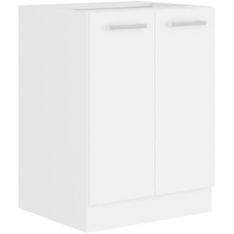 Meuble bas 2 portes ATLAS en blanc - L60 x P52 x H82 cm