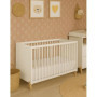 Lit Bébé Joy Blanc 120x60 cm en Bois Naturel - BABY PRICE