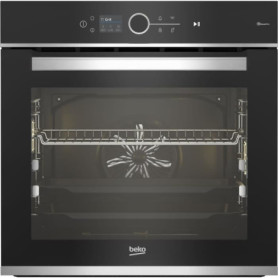Four encastrable multifonction BEKO avec pyrolyse et porte froide - Inox et Noir