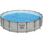 Kit Piscine Hors Sol Tubulaire BESTWAY Steel Pro Max 549 cm - Ronde avec Échelle et Pompe
