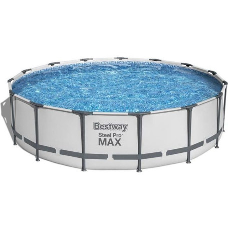 Kit Piscine Hors Sol Ronde Bestway Steel Pro Max - 457 x 107 cm avec Pompe et Échelle