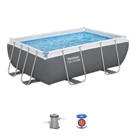 Piscine hors sol tubulaire BESTWAY Steel Pro MAX - 282 x 196 x 84 cm