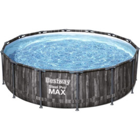 Kit Piscine Hors Sol Ronde BESTWAY Steel Pro Max - 427 x 107 cm avec Pompe et Échelle