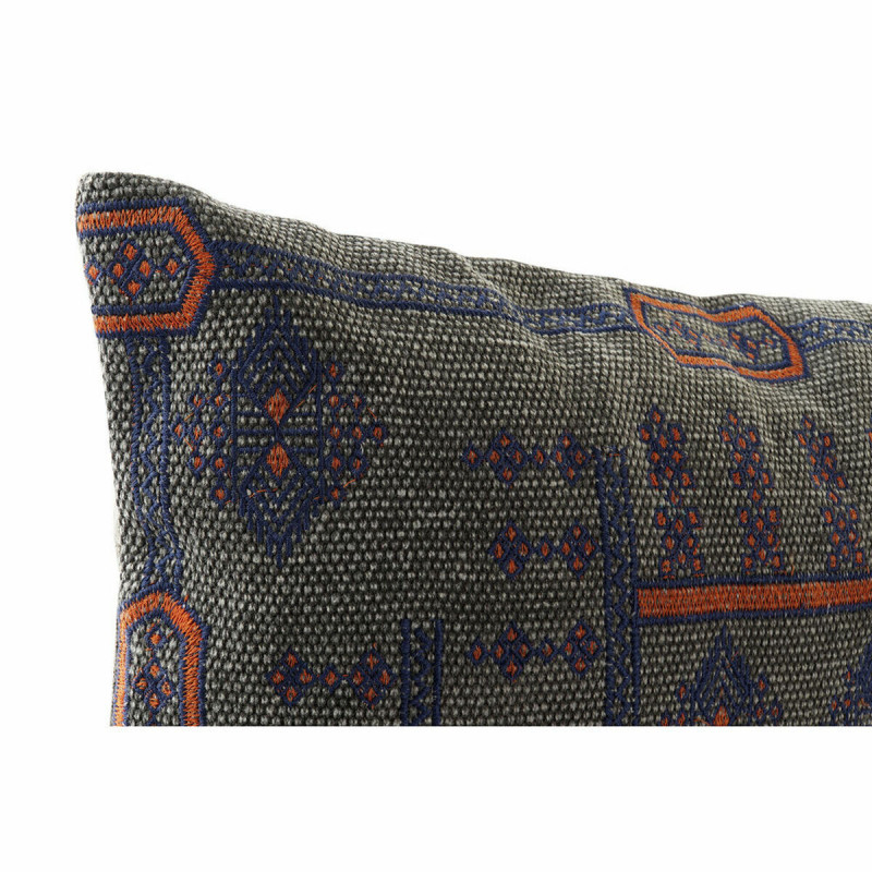 Image secondaire de Coussin DKD Home Decor Bleu Orange Carré Arabe 50 x 10 x 35 cm (2 Unités)