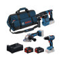 Pack Combo Outils Bosch Professionnel : GSR 18V-65, GBH 18V-26, GWS 18V-11 avec Batteries et Chargeur