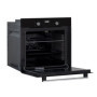 Four Encastrable Multifonction Noir et Inox - 80L avec Chaleur Pulsée