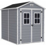 Abri de jardin KETER 4,4 m² en résine Premium 86 Gris avec plancher