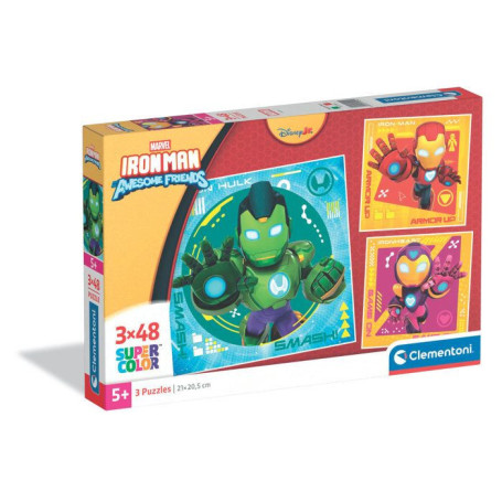 Puzzle CLEMENTONI Iron-Man - 3x48 pièces colorées