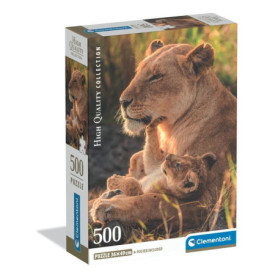 Puzzle Compact 500 pièces - Feline Love par CLEMENTONI