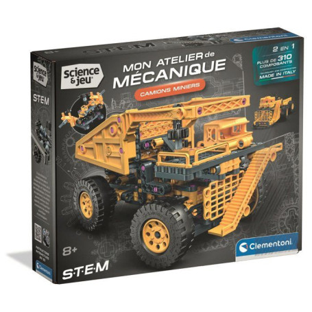 Camion Minier à Assembler - Mon Atelier Mécanique CLEMENTONI
