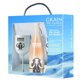 Coffret Vin Rosé Grain de Glace 2025 avec 2 Verres