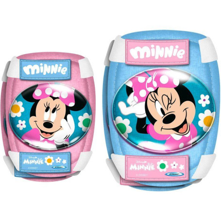 Coudières et Genouillères Minnie Disney - Taille Unique avec Sangles Élastiques - Rose