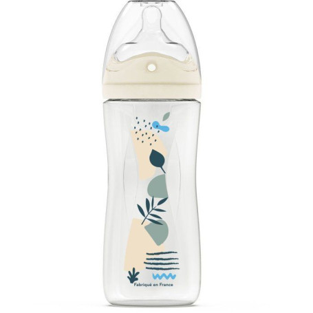 Biberon anti-colique DODIE 330 ml avec tétine biomimétique - Bleu