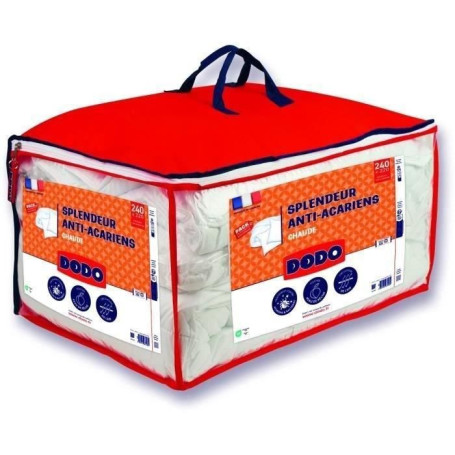 DODO Pack Couette Chaude Anti-Acariens 220x240 cm avec Oreillers 60x60 cm - Splendeur