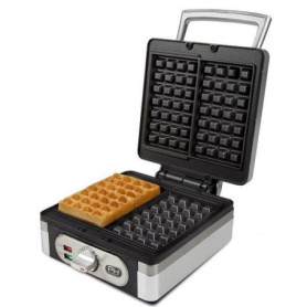 Gaufrier Électrique DOMO DO9047W en Inox avec Réglage de Température