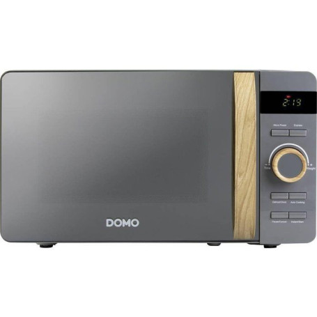 Micro-ondes DOMO DO3420 Gris avec Finition Bois - 20L, 700W