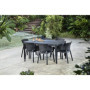 Lot de 6 Fauteuils de Jardin en Résine Graphite - Allibert by KETER