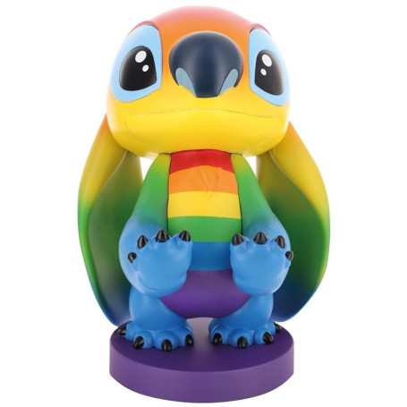 Figurine Disney Stitch Rainbow - Support Écouteurs et Smartphone