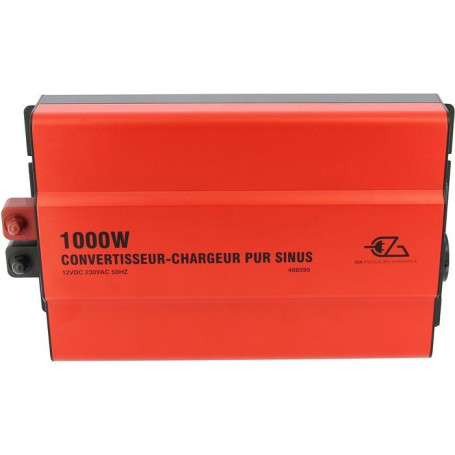 Convertisseur-Chargeur EZA Pur Sinus 1000W avec Commande Déportée LED