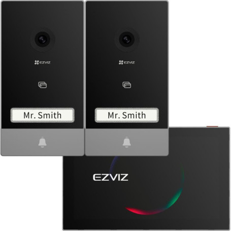 Visiophone EZVIZ HP7 - Kit 2 Entrées avec Écran Intérieur