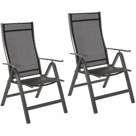 Ensemble de 2 chaises de jardin réglables Fieldmann FDZN 5018