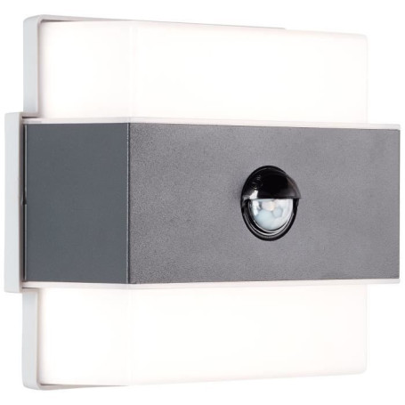 Applique Murale Extérieure BRILLIANT ARCHIE avec Détecteur - Métal Anthracite LED 7,5W