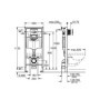 Bâti Support WC Solido 3 en 1 GROHE avec Réservoir 6-9 Litres