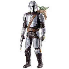 Figurine Mandalorien 28 cm avec effets sonores - Star Wars The Mandalorian & Grogu