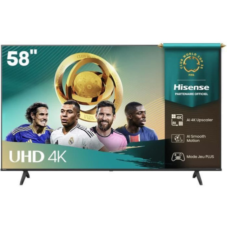 Téléviseur LED Hisense 58A6Q 58" 4K UHD HDR10+ Connecté