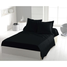Drap Plat Microfibre Noir 180 x 290 cm - HOME LINGE PASSION