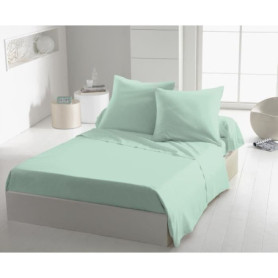 Drap Plat Microfibre Vert d'Eau 240x300 cm - HOME LINGE PASSION