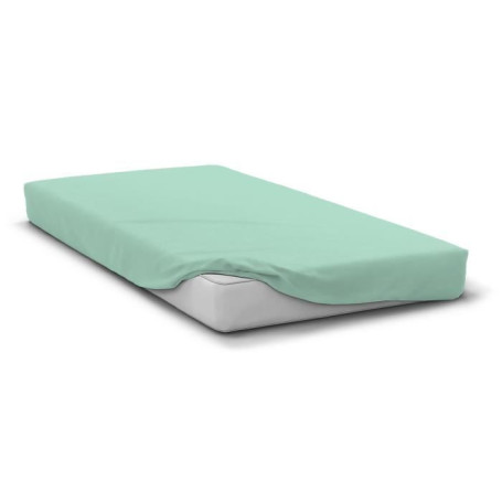 Drap Housse Microfibre Vert d'Eau 90x190 cm - HOME LINGE PASSION
