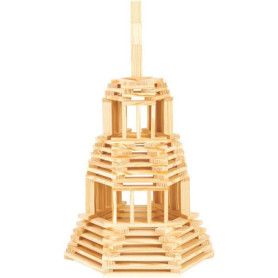 JEUJURA TéCap 3XL - Jeu de Construction en Bois Naturel - 200 Pièces