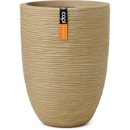Vase Élégant Bas Rib NL en Beige - CAPI EUROPE