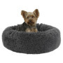 Corbeille Moelleuse Fluffy pour Chiens et Chats - Ø60 cm - Gris