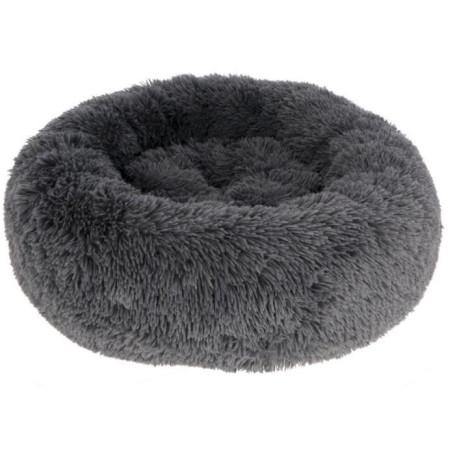 Corbeille Moelleuse Fluffy pour Chiens et Chats - Ø76 cm - Gris