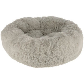 Corbeille Moelleuse Fluffy pour Chiens et Chats - Ø60 cm - Gris Clair