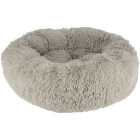 Corbeille Moelleuse Fluffy pour Chiens et Chats - Ø60 cm - Gris Clair