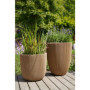 Pot de Fleur Boule Groove NL Beige - CAPI EUROPE