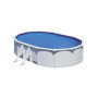 Kit Piscine Hors Sol Ovale en Acier Blanc 5,27m x 3,27m