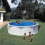Kit Piscine Hors Sol Acier Ronde GRE - Ø370 cm avec Filtre et Échelle