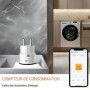 Prise Intelligente KONYKS Priska Max Black - Commande Vocales Wi-Fi+BT