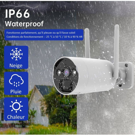 Kit Vidéosurveillance 7' avec Caméra Rechargeable et Panneau Solaire - KYF